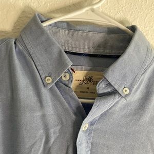 Johnston and Murphy blue comfortable work shirt button down